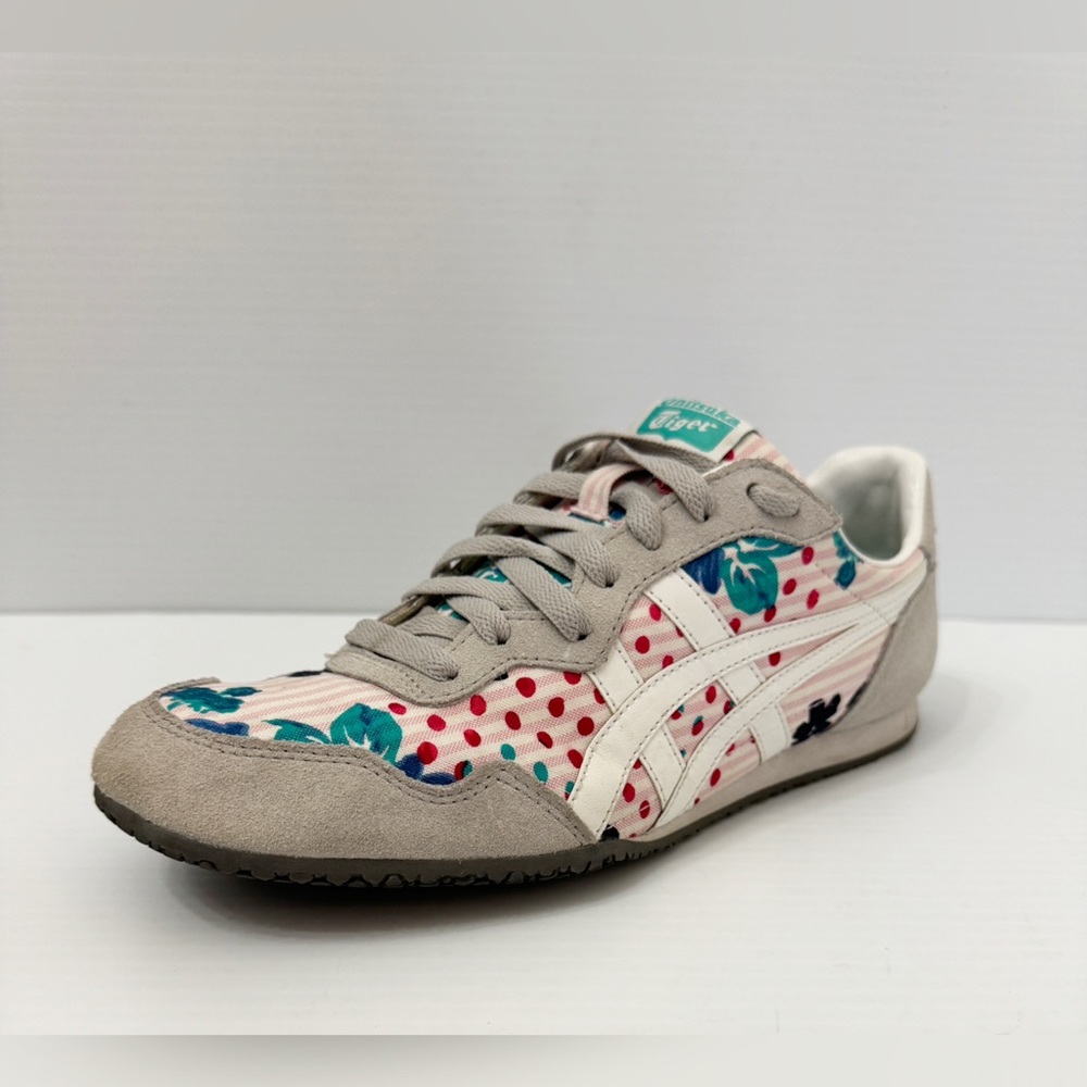 Asics Onitsuka Tiger Serrano - Grey Floral Flower Sneakers - 9.5